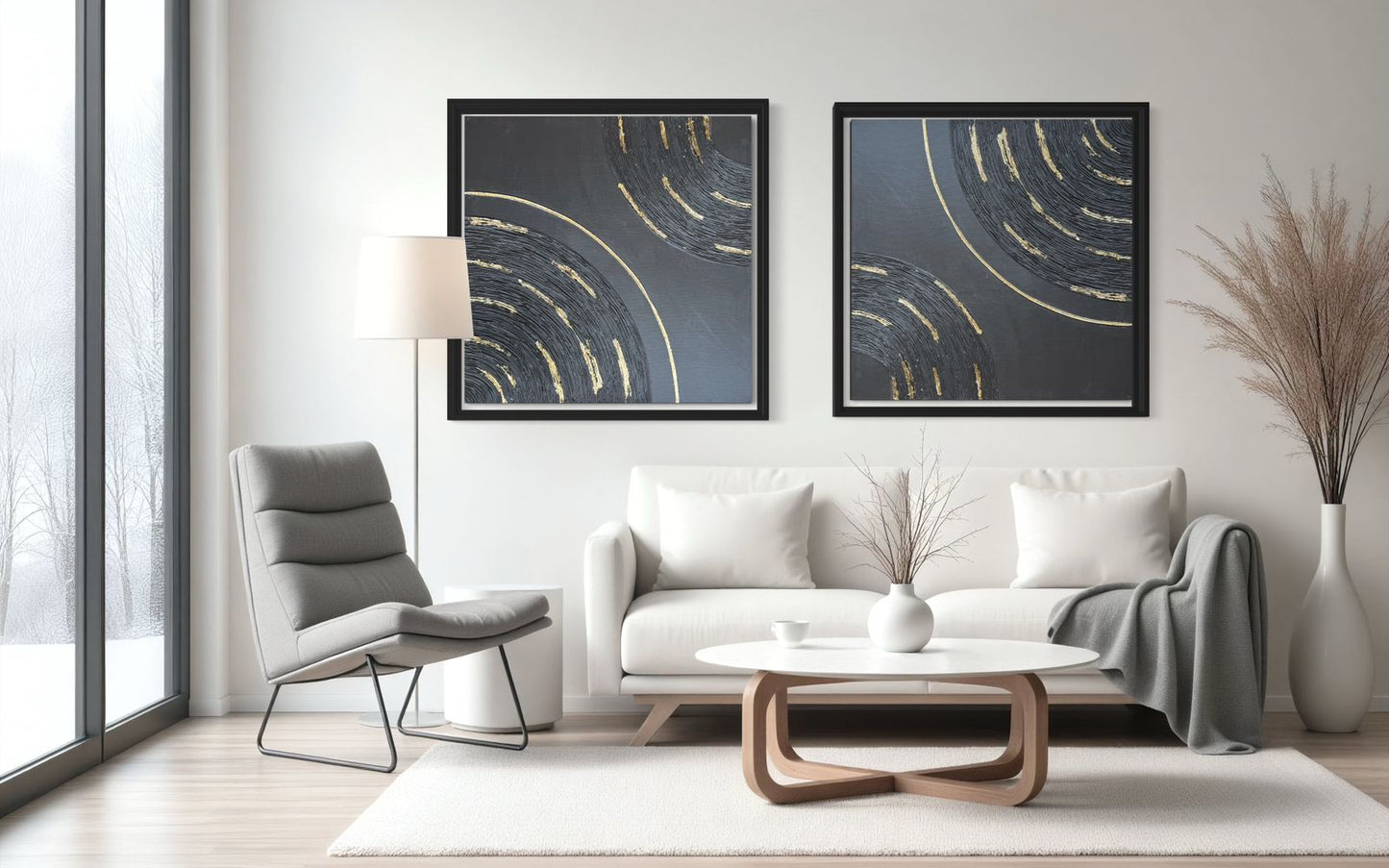 A contemporary artwork perfect for minimalist home decor.