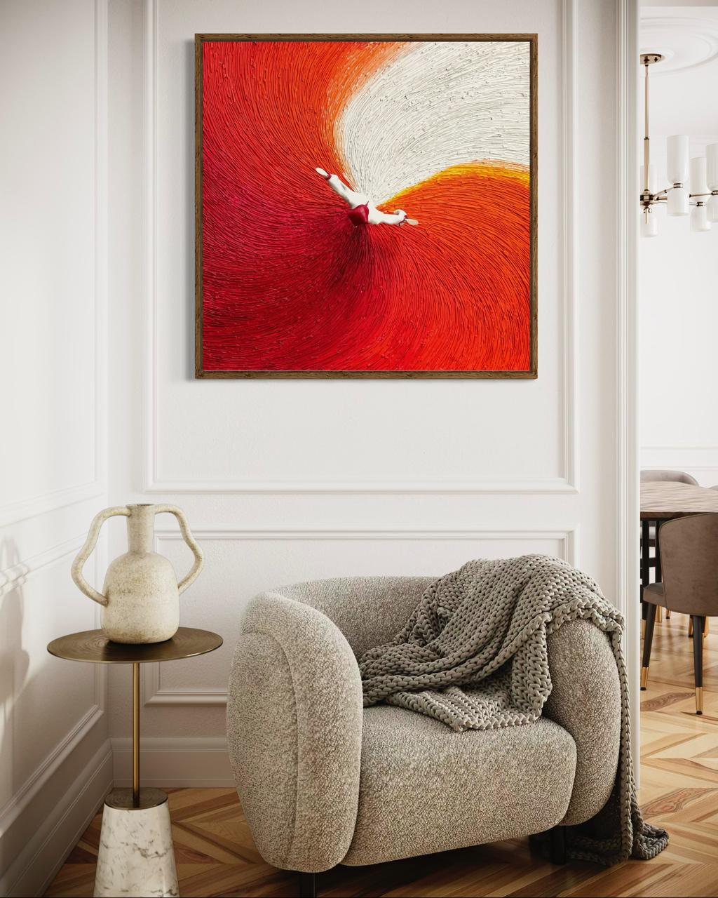 Eternal Dance – modern minimal wall art perfect for living room or bedroom decor, featuring soft neutral tones and serene textured patterns.
