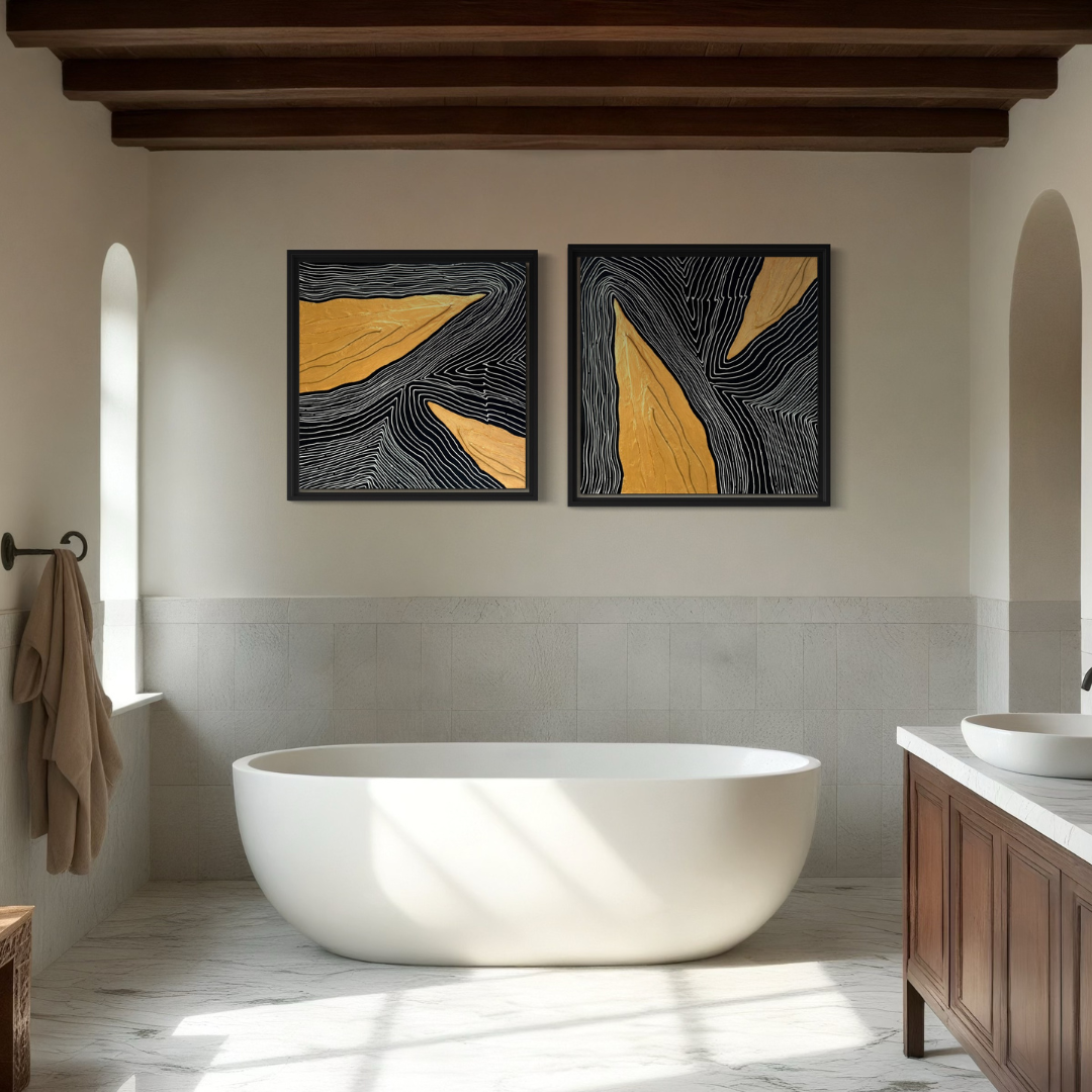 A contemporary artwork perfect for minimalist home decor.