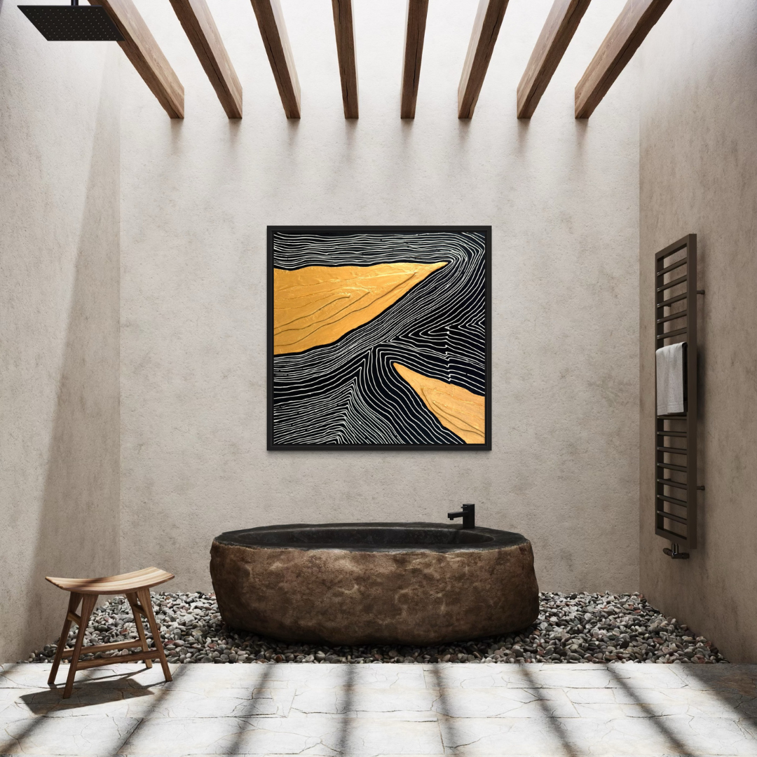 A contemporary artwork perfect for minimalist home decor.