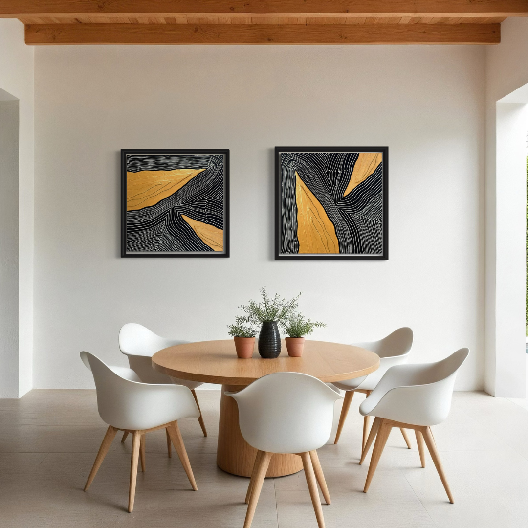 A contemporary artwork perfect for minimalist home decor.