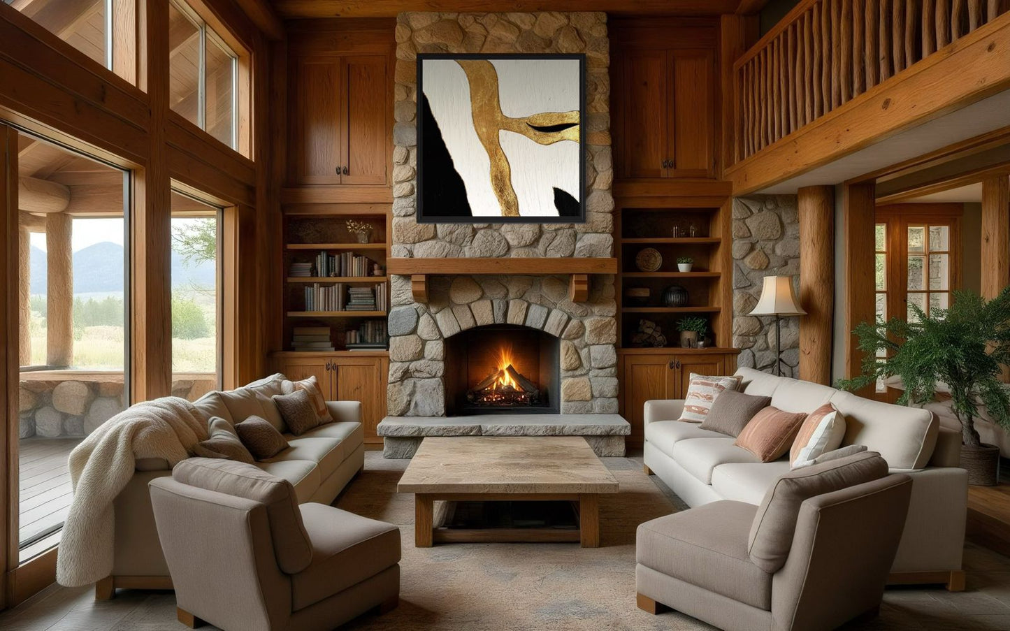 A contemporary artwork perfect for minimalist home decor.