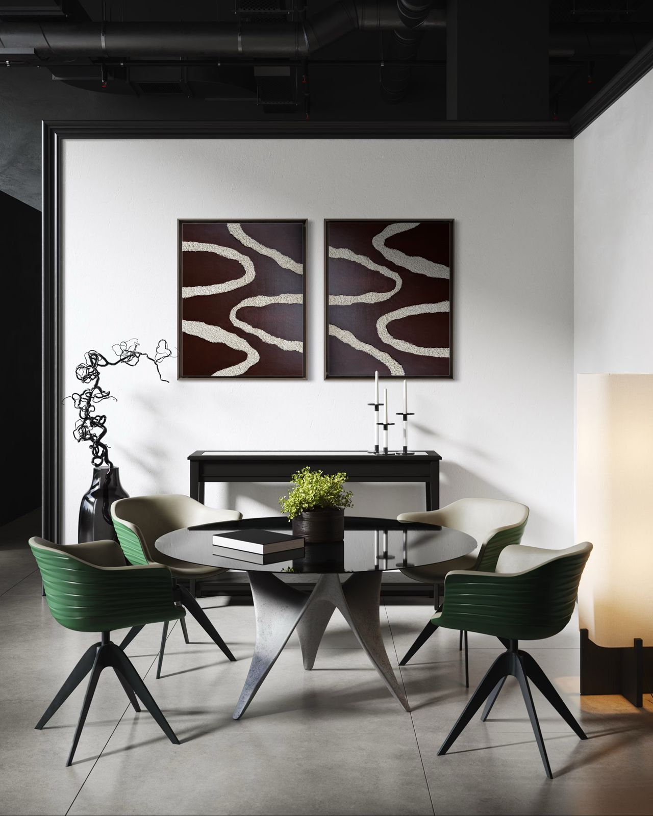 The Quiet Curve – Organic Textured Wall Art in Earthy Tones