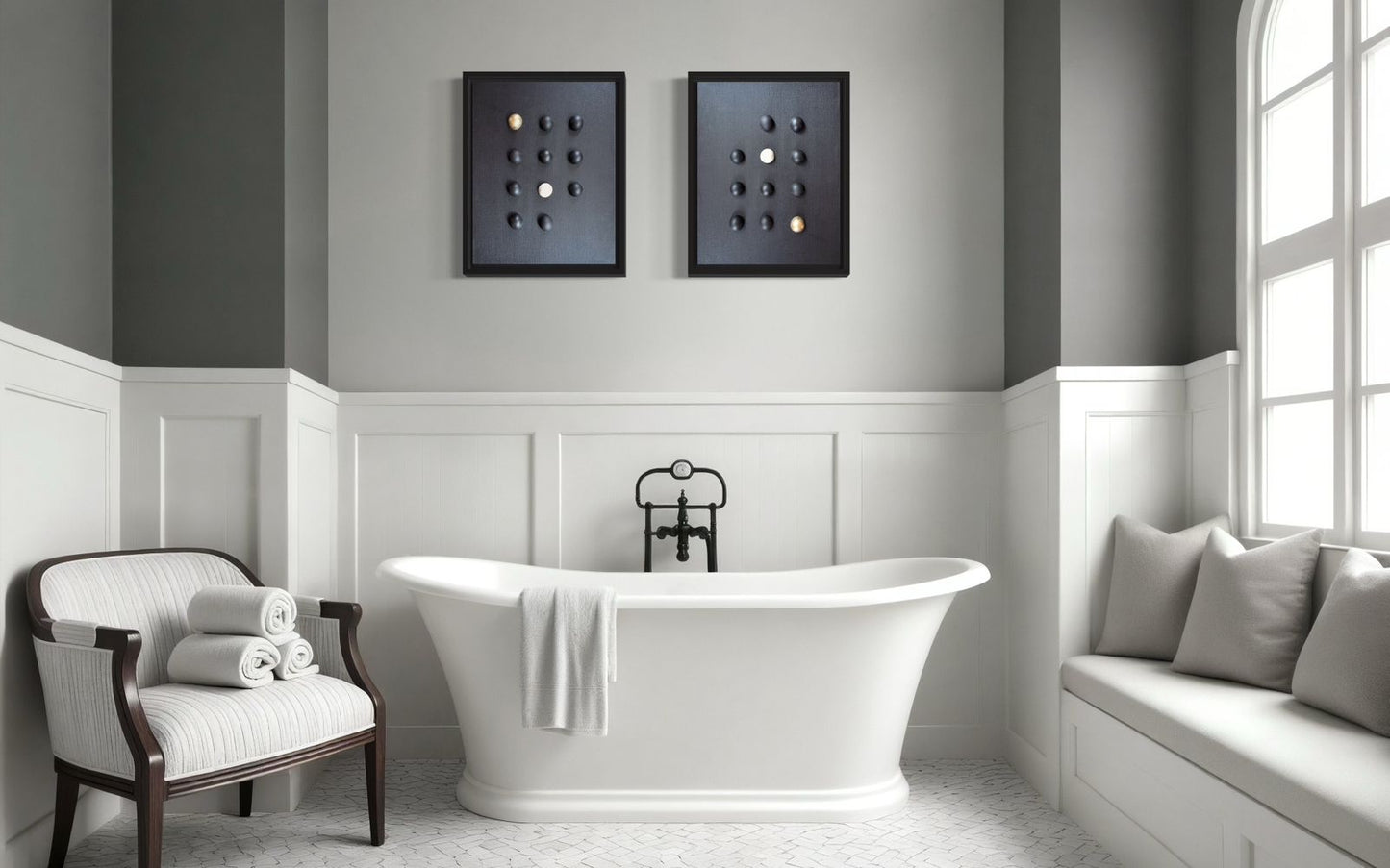 A contemporary artwork perfect for minimalist home decor.