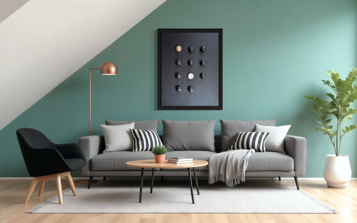 A contemporary artwork perfect for minimalist home decor.