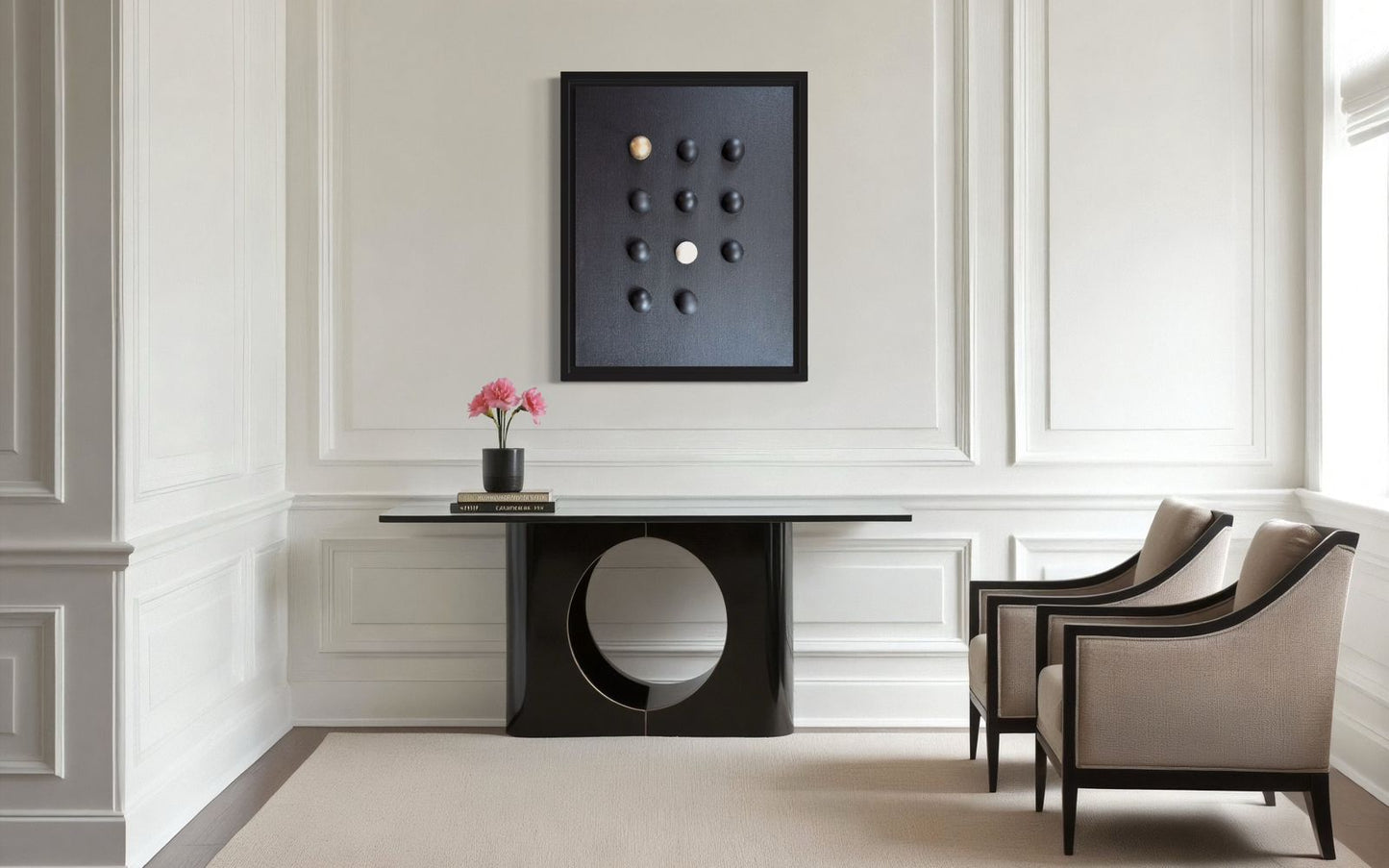 A contemporary artwork perfect for minimalist home decor.