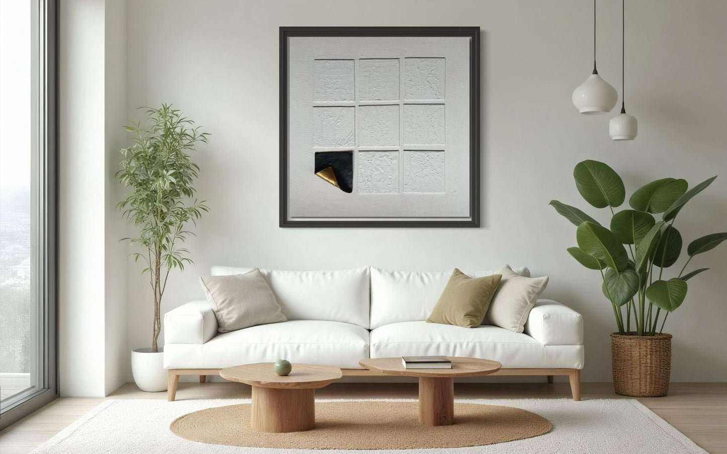A contemporary modern artwork perfect for minimalist home decor.