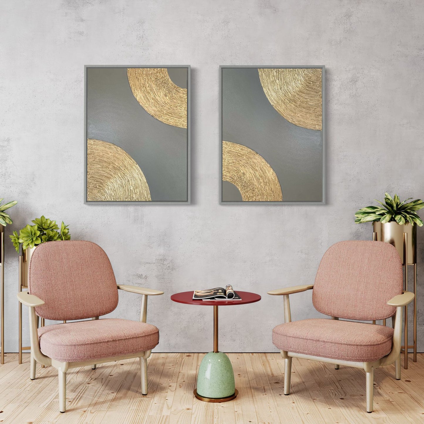 Contemporary modern artwork perfect for minimalist home & Office decor.
