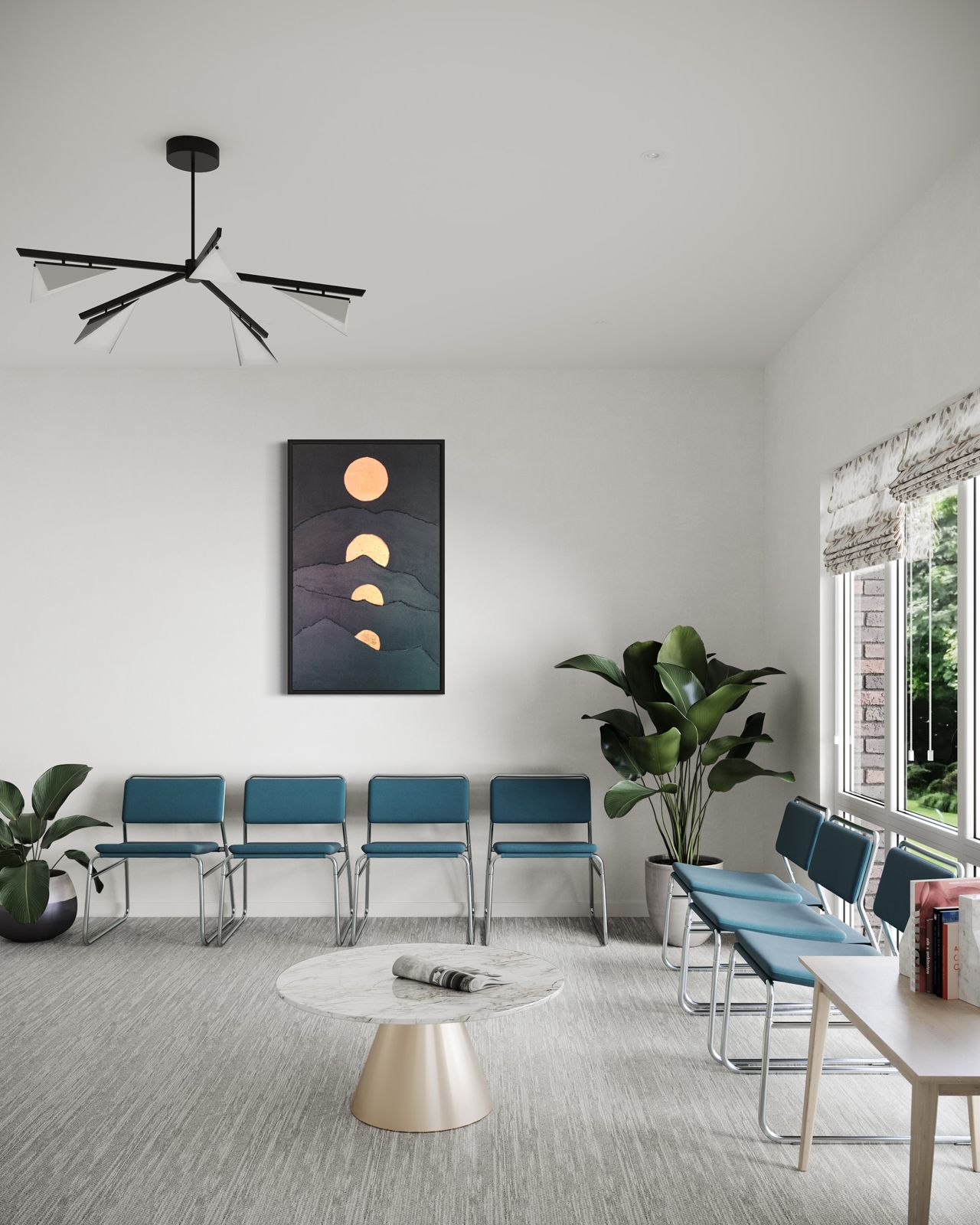 Contemporary modern artwork perfect for minimalist home & Office decor.