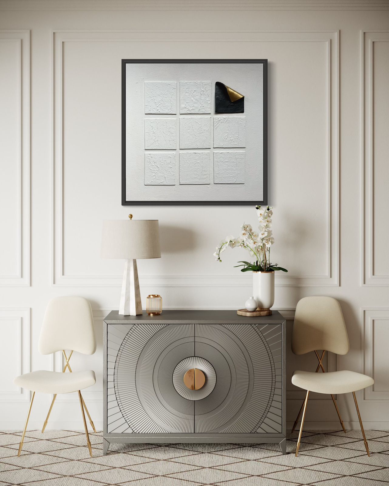  A contemporary modern artwork  perfect for minimalist home decor.