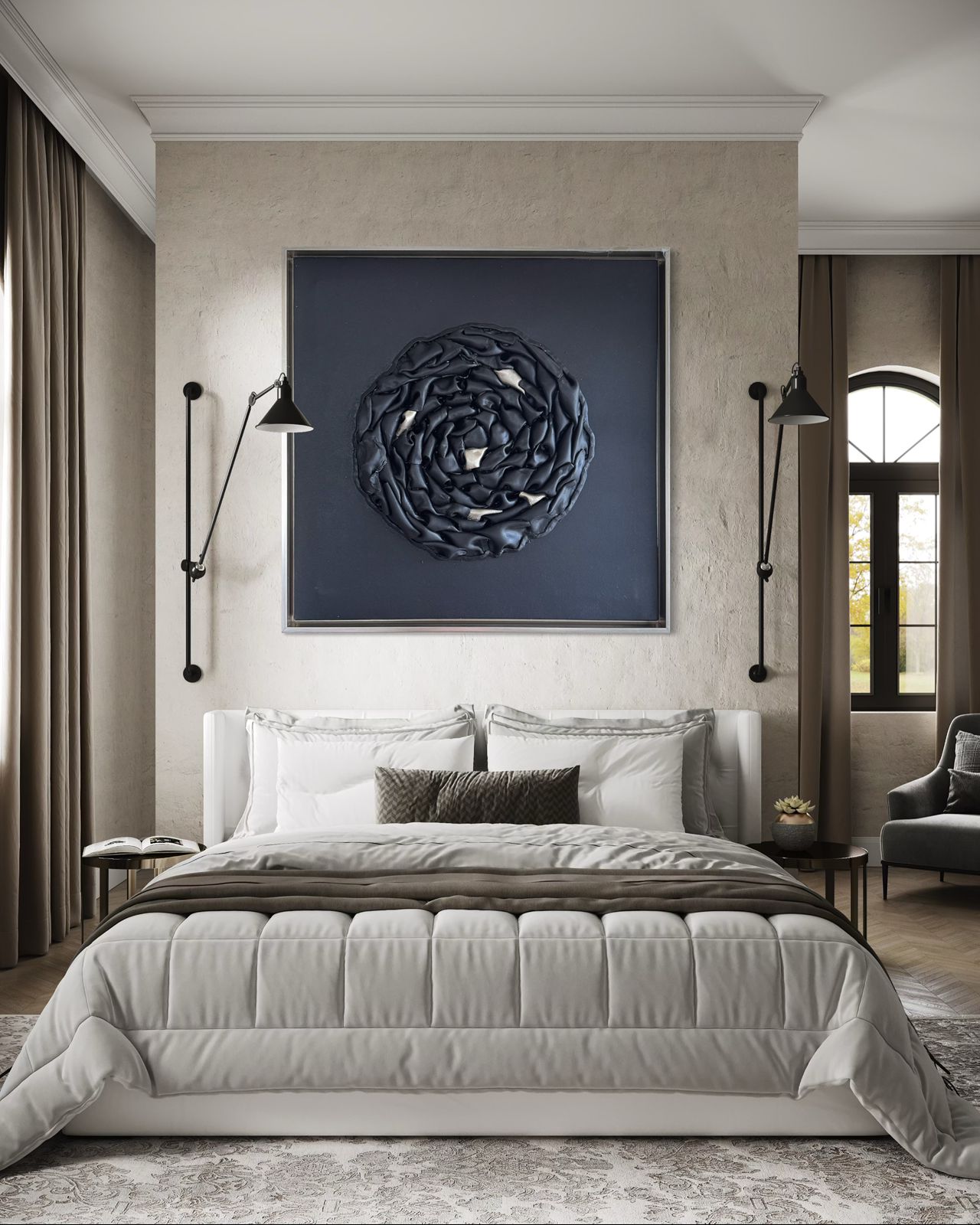 Modern artwork with subtle highlights, by Artscape by Riddhi Mehta.