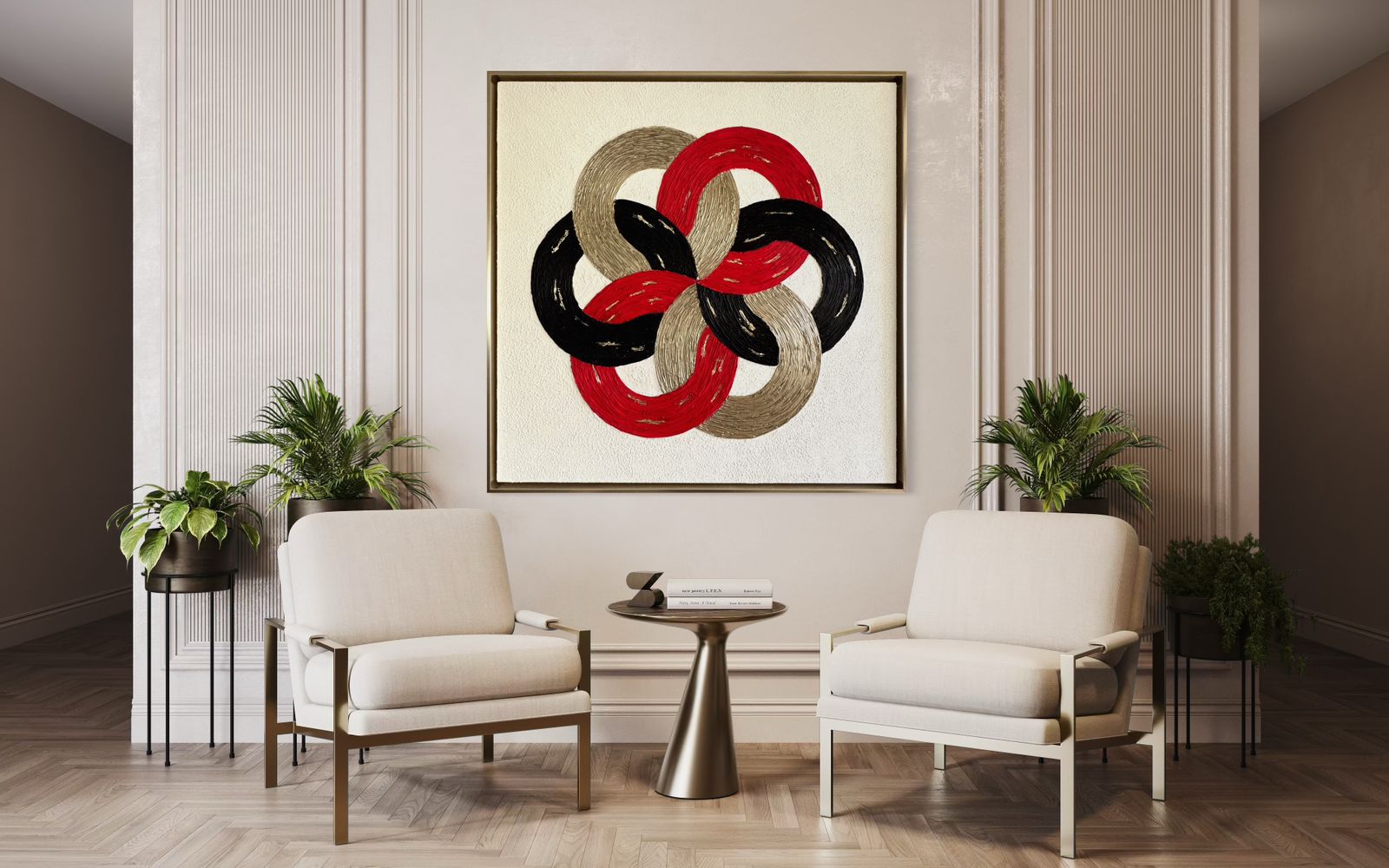 Modern spiritual artwork by Artscape — Infinite Bloom, radiating balance, elegance, and the rhythm of continuous growth.